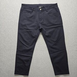 Under 5'10 U-510 Mens Navy Blue Slim Fit Chino Pants 36x25 Short Inseam